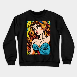 Pop Art Pin-up 5 Crewneck Sweatshirt